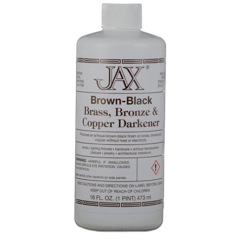 Jax Brown/Black Darkener - Metal Finishing Solution - Antique Finish Without Heat or Electricity - Pint - Image 1